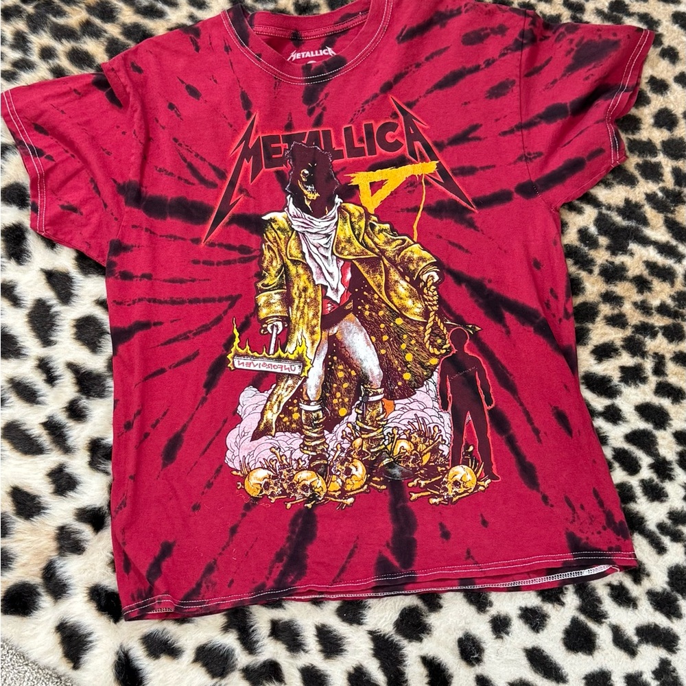Metallica Red Tie-Dye Women's Short Sleeve Tee